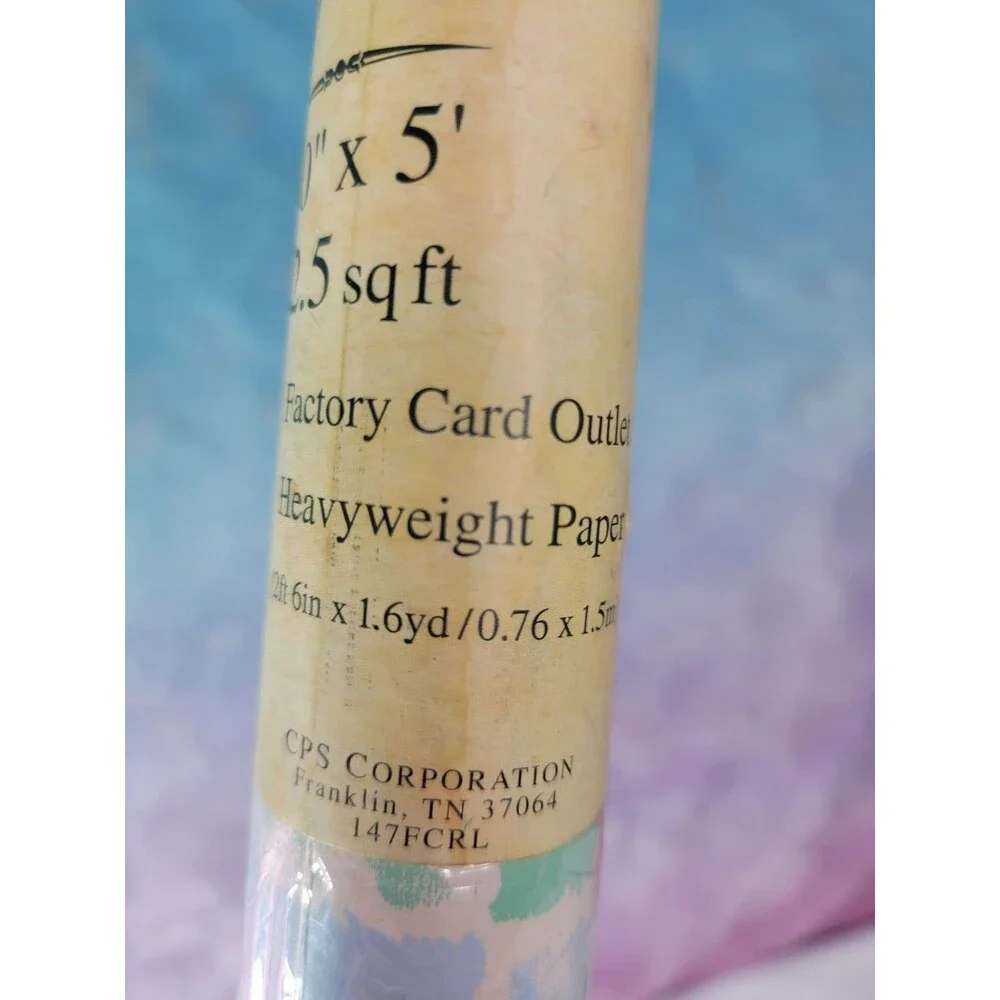 Vintage CPS Corporation NOS Baby Shower Gift Wrapping Paper 12.5 Sq Ft 30